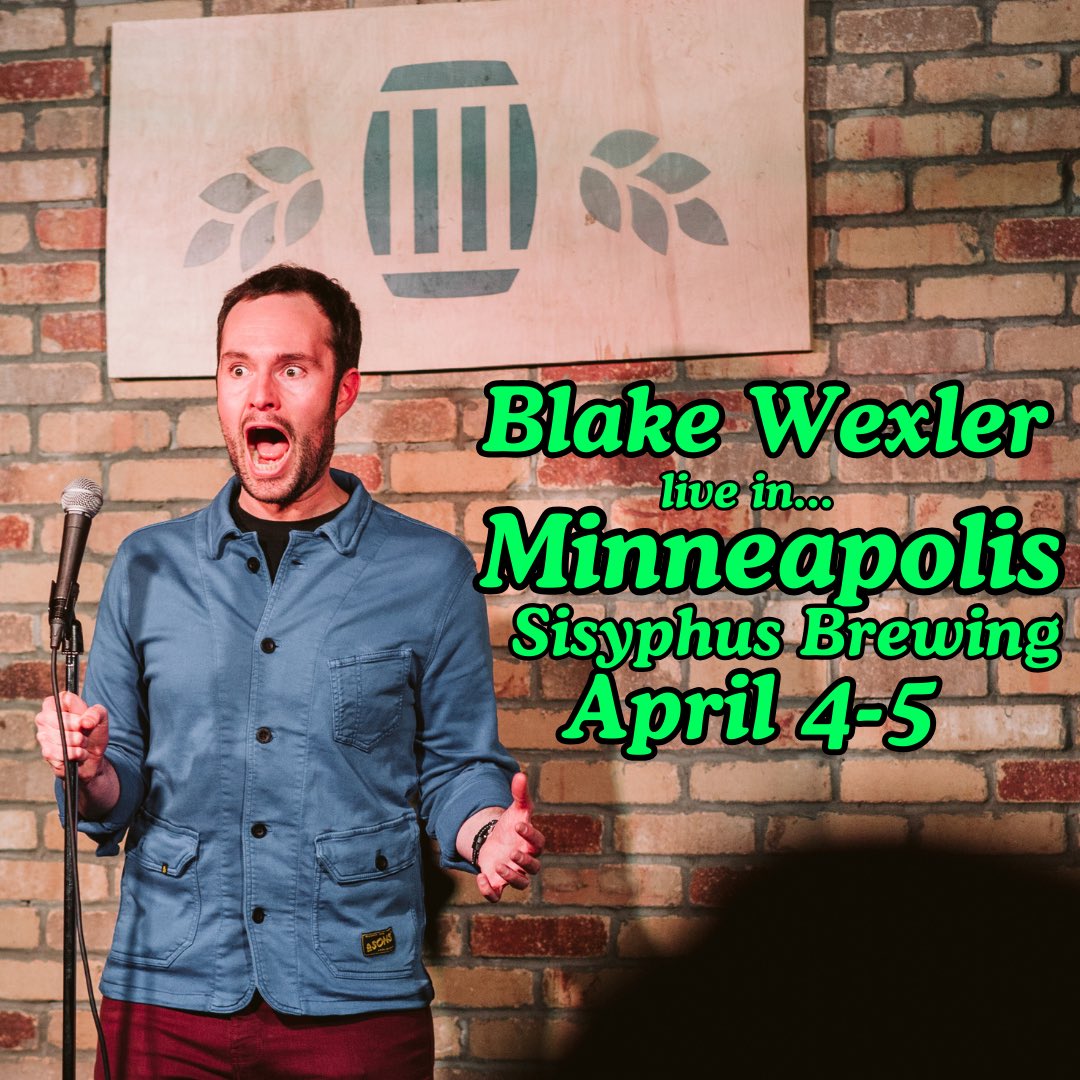 MINNEAPOLIS! Next week April 4 &amp; 5 I’m headlining Sisyphus Brewing. It’s the first room I ever did a headlining weekend at, and it will likely be my last. That second part isn’t true I’m sorry sometimes I like to be dramatic. 

Grab your tix little one 👉🏻 dojour.us/e/46814