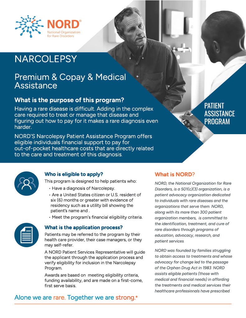 RareDiseases's tweet image. Do you have a #narcolepsy diagnosis? NORD’s Narcolepsy Patient Assistance Program offers financial support for eligible individuals to help cover health care costs associated with this condition.

Apply today: bit.ly/3RrXsuw 
Questions? Contact us at