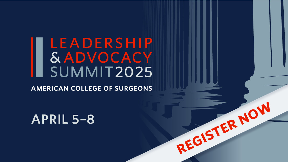 American College of Surgeons (@amcollsurgeons) on Twitter photo The ACS Leadership & Advocacy Summit begins next week in Washington, DC!
Don't miss this opportunity to gain tools to strengthen your leadership capabilities, advance healthcare policy, and influence the future of surgery.
🔗 Register now: brnw.ch/21wREe2 The ACS Leadership & Advocacy Summit begins next week in Washington, DC!
Don't miss this opportunity to gain tools to strengthen your leadership capabilities, advance healthcare policy, and influence the future of surgery.
🔗 Register now: brnw.ch/21wREe2