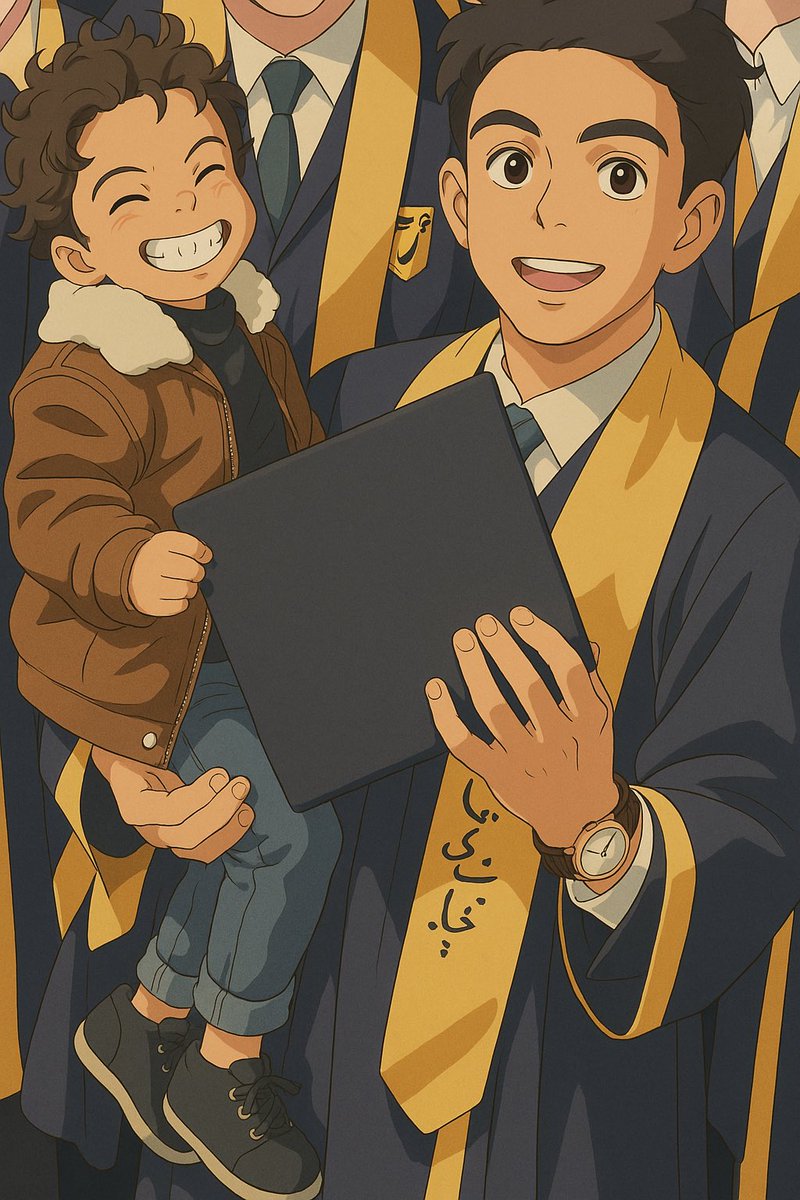 عمر ابن اخويا فرحان بتخرجي اكتر مني 🥹❤️