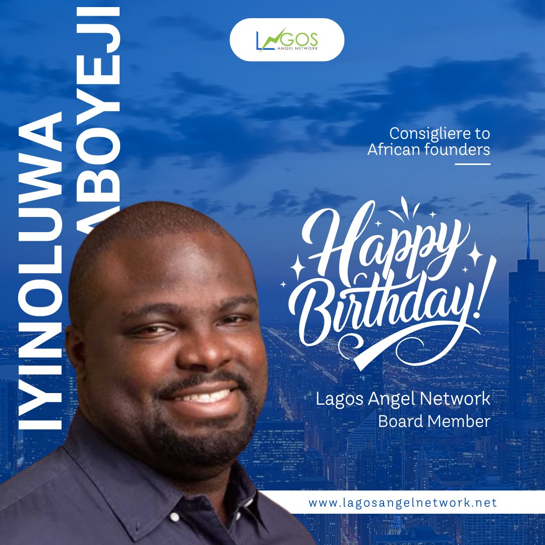 🎉 Happy Birthday, Iyinoluwa Aboyeji! 🎂🚀

A true visionary, ecosystem builder &amp; consigliere of Africa’s founders. Your impact on startups &amp; angel investing is unmatched!

Wishing you more wins &amp; innovation ahead! 🎊🎉

#IyinoluwaAboyeji #AngelInvesting #Entrepreneurship