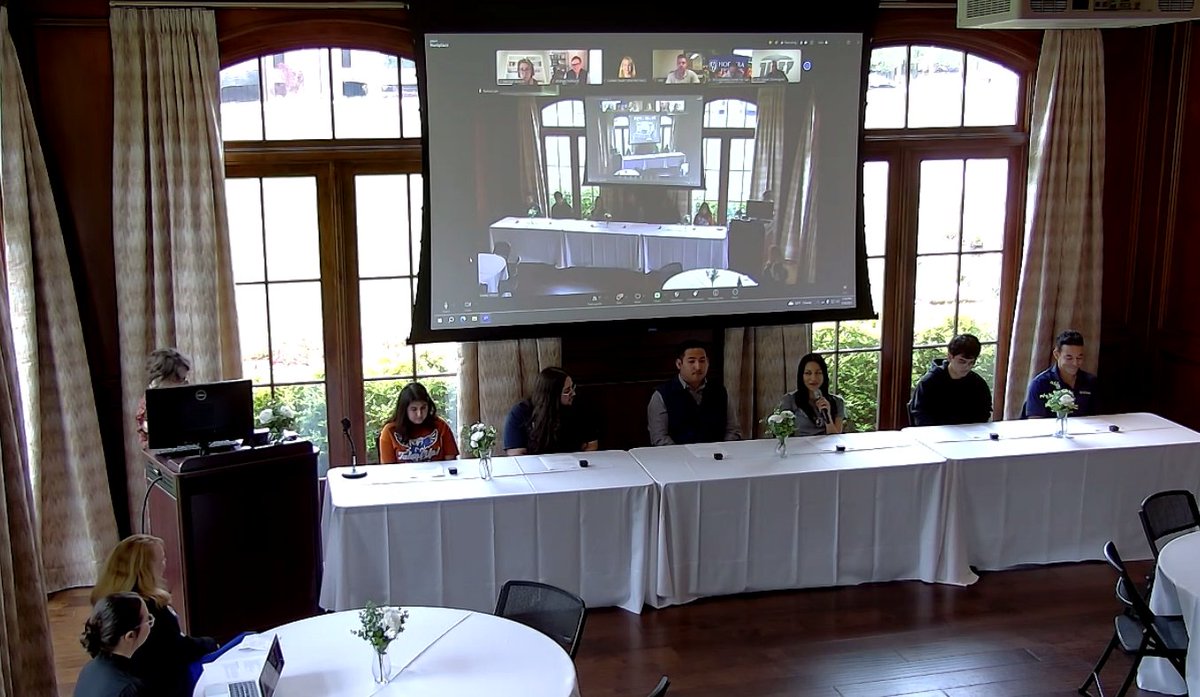 utsystem's tweet image. During today's Chancellor's Centurions virtual meeting, a panel of @UTTyler #firstgen students emphasize the value of UTT's First Generation Program in helping them stay on track and achieve their goals. uttyler.edu/academics/succ…