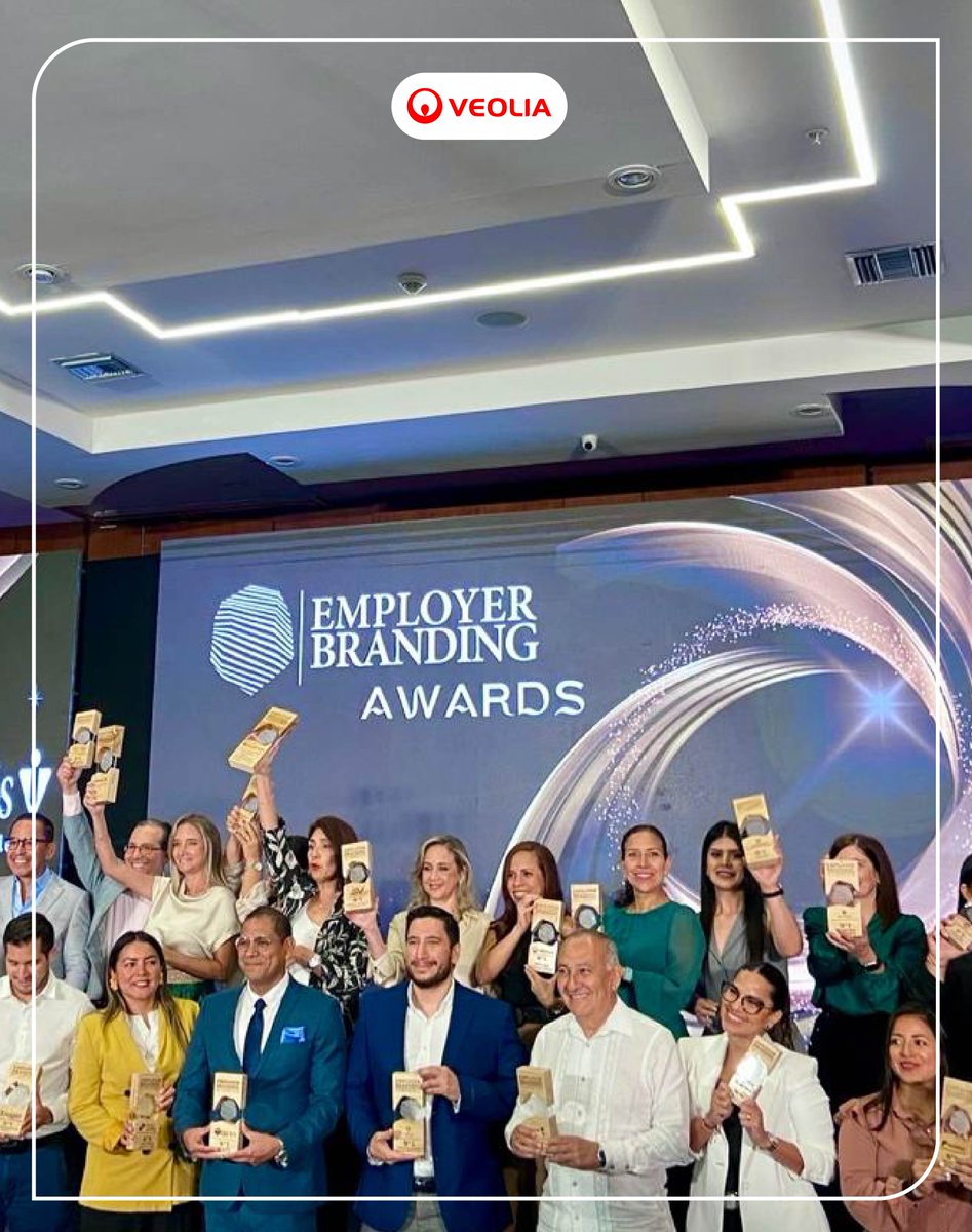 🏆 ¡Veolia Ecuador ha sido galardonada como una de las mejores marcas empleadoras del país en el evento Employer Branding Ecuador 2024! 🏆Este reconocimiento destaca nuestro compromiso con la excelencia en la gestión del talento humano.