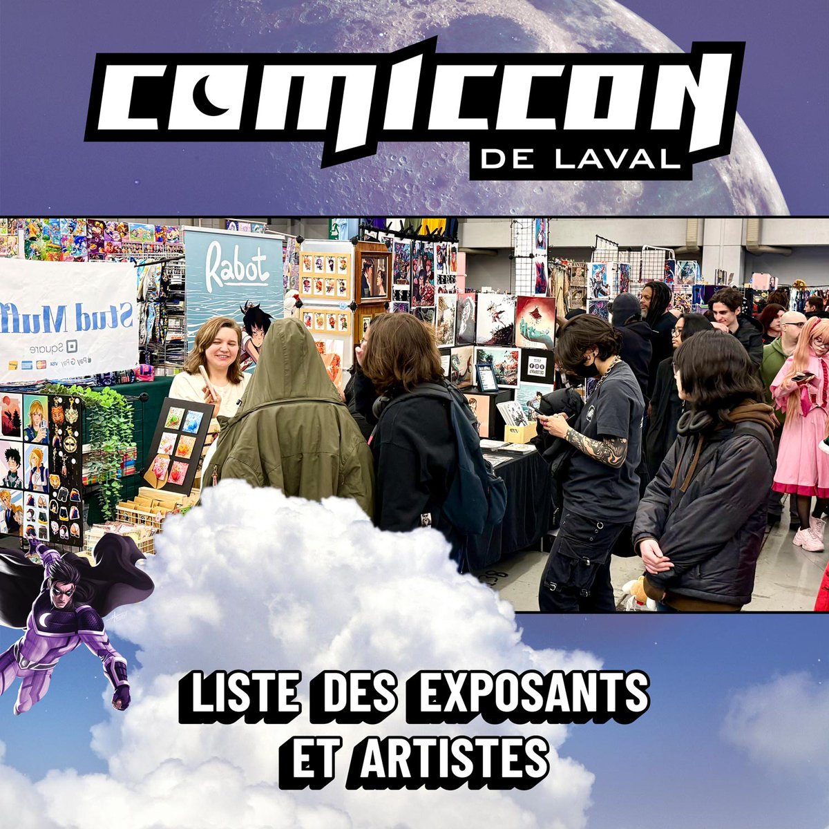 comicconlaval's tweet photo. La liste des exposants et artistes du Comiccon de Laval de 2025 est maintenant en ligne!
🔗: https://t.co/4z78eIKZXb
The 2025 Laval Comiccon vendor list is now online!
#lavalcomiccon2025 #lavalcomiccon https://t.co/wYLn5powxW