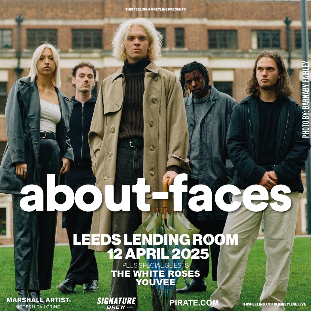 delighted to be adding @thewhiterosesmusic &amp; <a href="/youveeband/">YouVee</a> to our show at @lending_room 

tickets still available but don’t hang around … 📞

ps. might drop a tune before this 🤫

about-faces.co.uk/live