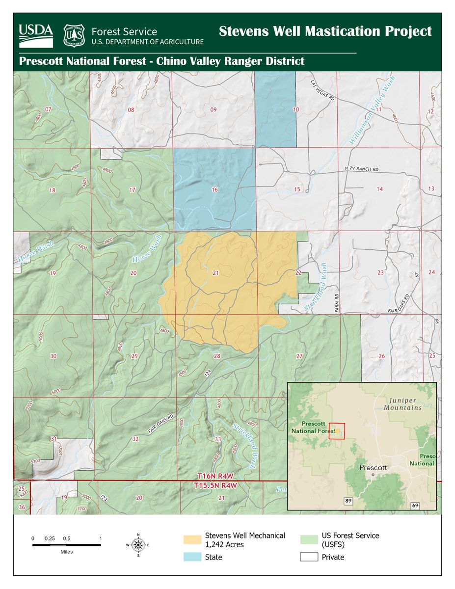 Friday Mar.28, 2025-Notification for Public Health and Safety. 

Mechanical thinning beginning on Chino Valley Ranger District.