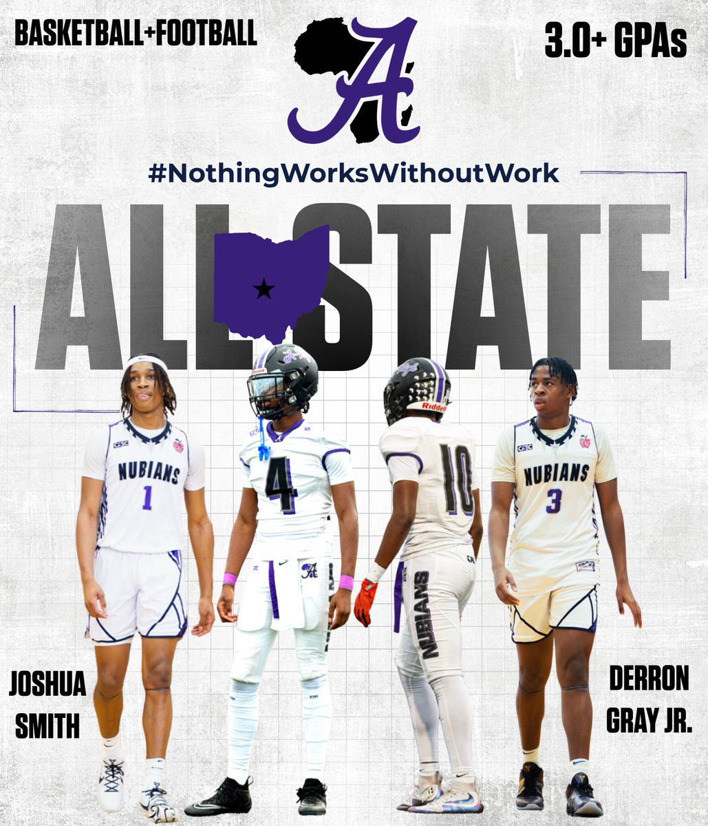 Nubian Football (@caecfootball) on Twitter photo Congrats to <a href="/614j0sh/">Joshua Smith</a> Third Team All State Football + Honorable Mention All State Basketball. <a href="/DerronG16/">Derron Gray Jr</a> Second Team All State Football and Special Mention All State Basketball. Also 3.0+ Cumulative GPAs for both of them.
<a href="/caecbasketball/">Nubian Basketball</a>
#nobetterplacetobethancaec☔☔☔ Congrats to <a href="/614j0sh/">Joshua Smith</a> Third Team All State Football + Honorable Mention All State Basketball. <a href="/DerronG16/">Derron Gray Jr</a> Second Team All State Football and Special Mention All State Basketball. Also 3.0+ Cumulative GPAs for both of them.
<a href="/caecbasketball/">Nubian Basketball</a>
#nobetterplacetobethancaec☔☔☔