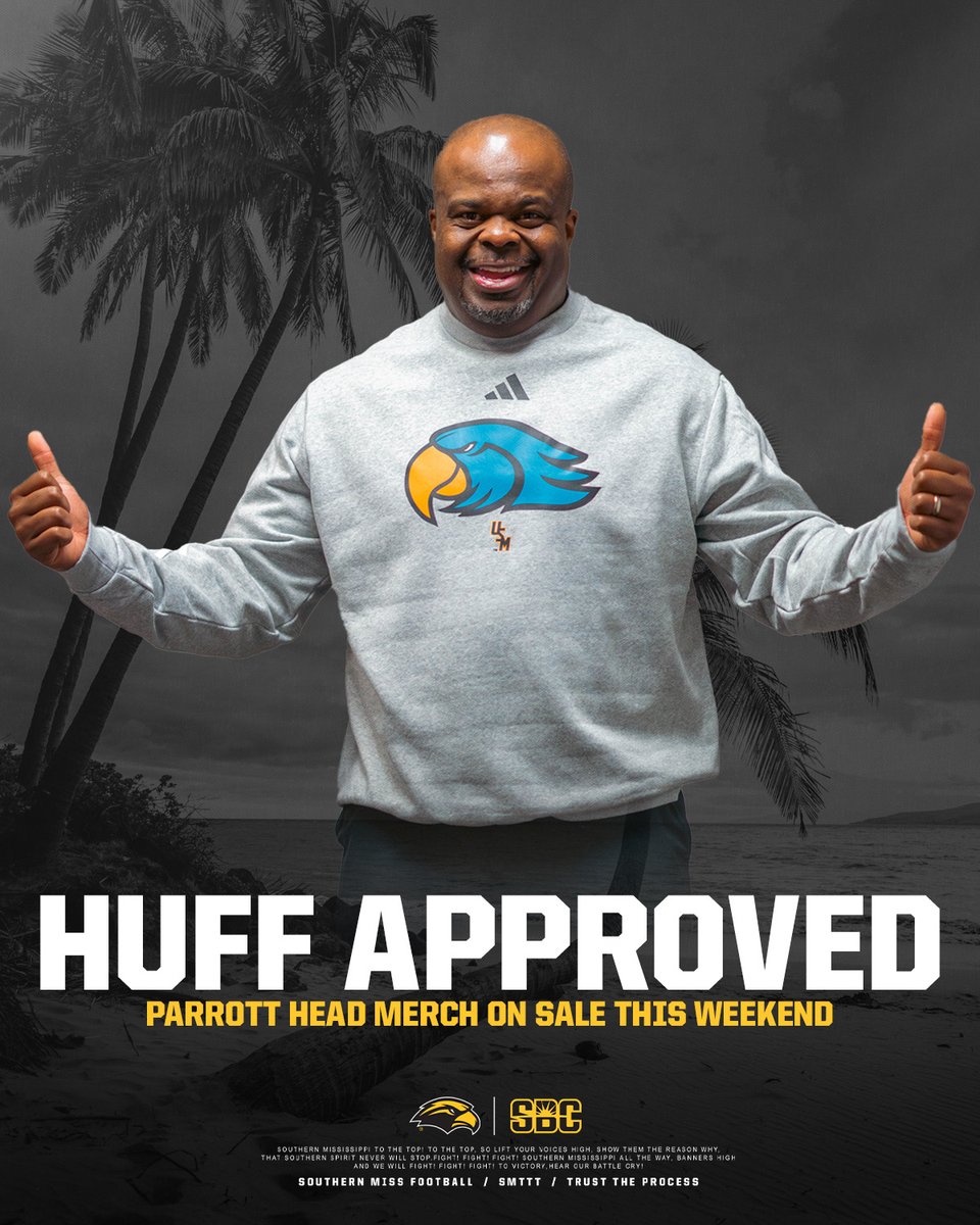 🦜🎶🏖️

Coach Huff approved!! 

Swing by Barnes and Noble on campus starting today, or pick one up at the Pete this weekend. 

#EverythingMatters | #SMTTT