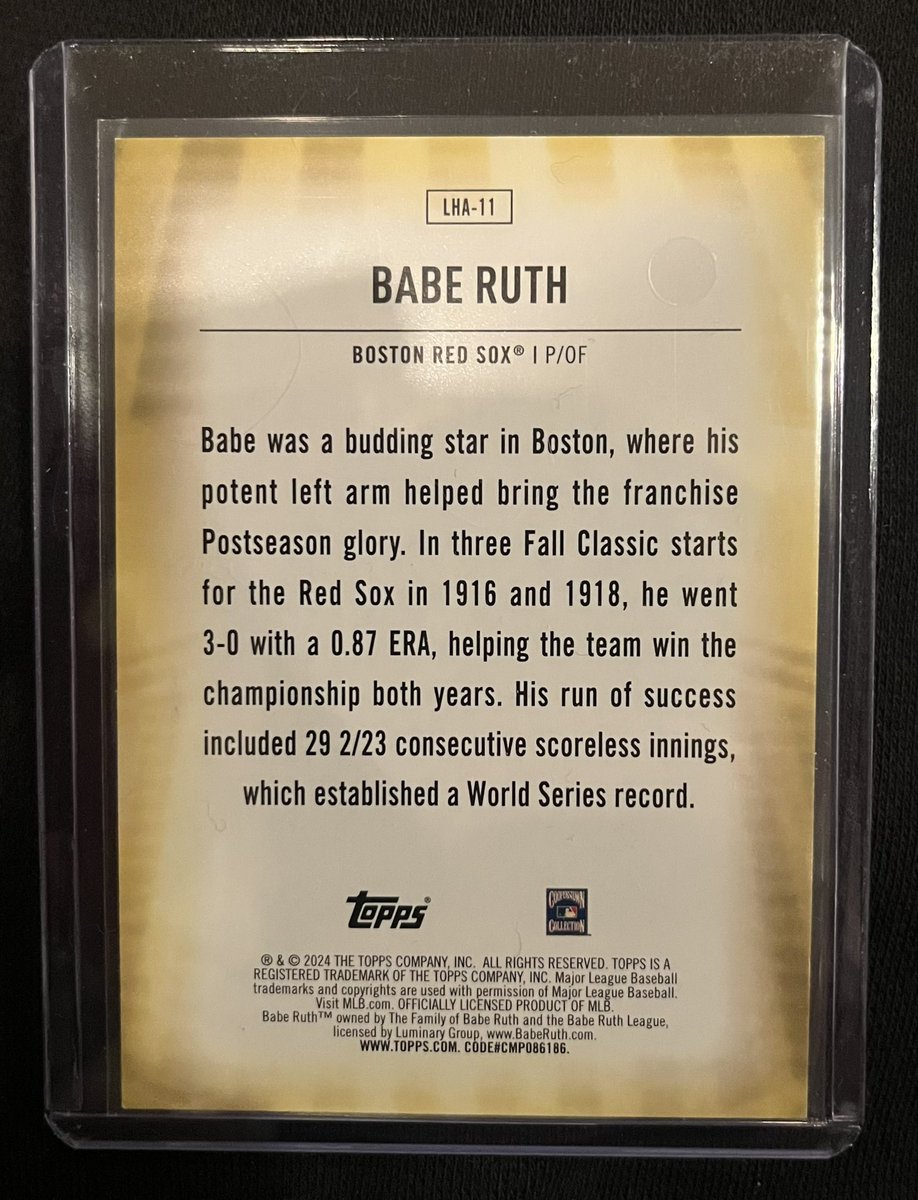 FromParksPast's tweet photo. Babe Ruth // 2025 Home Field Advantage @Topps
#FromParksPast #Oldtimeball
Ranging EBay Value - $70-$100
Crazy card. @CardPurchaser @Topps @PSAcard 💰⚾️ https://t.co/GxJVGMZWt6