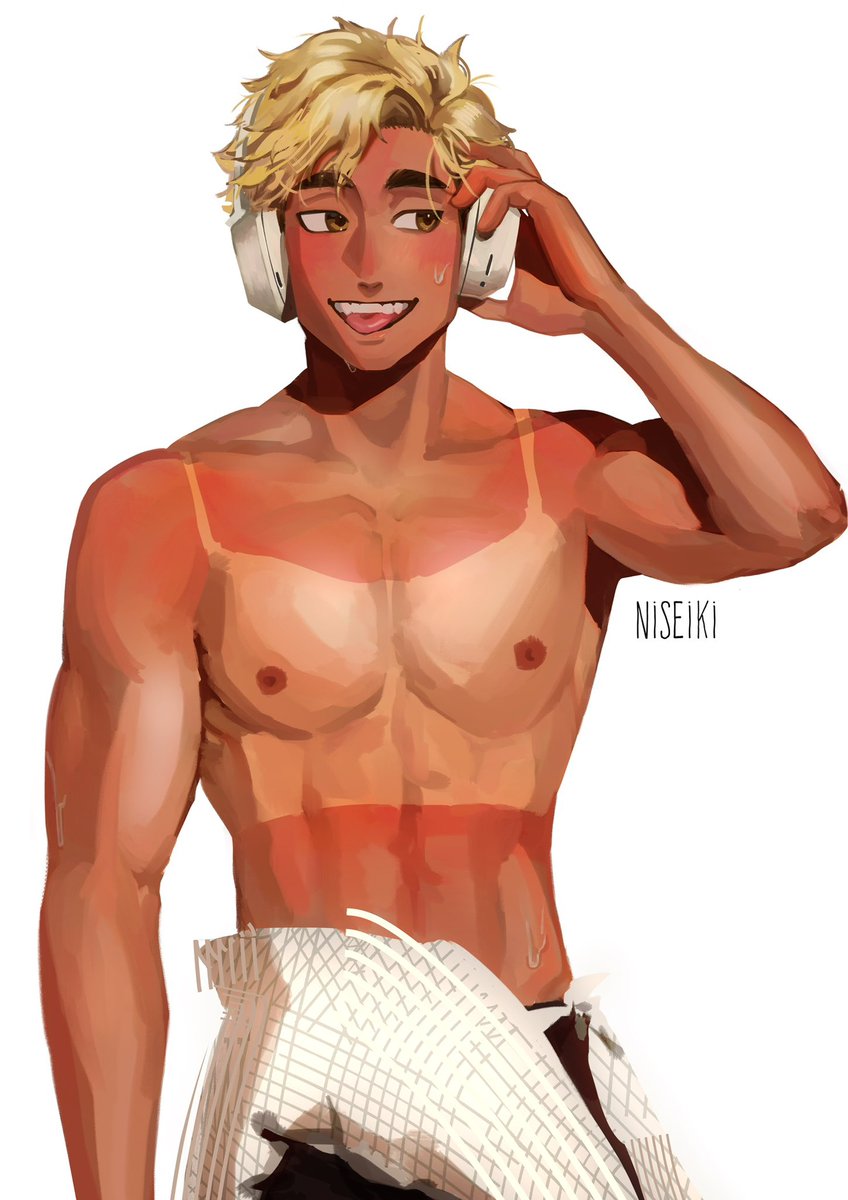 Heatstroke Atsumu but I’m half a year late to the trend

#Haikyuu #fanart