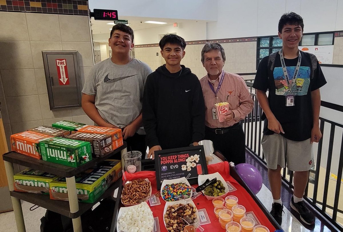 This week’s Teacher’s Goodie Cart was sponsored by The Boys Athletics Booster Club and EVO Entertainment San Marcos. Thank yall for all your support!!! #CommunitySupport #wearegoodnight