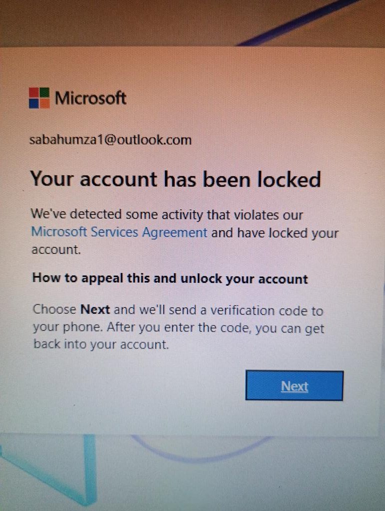 hmzspeaks's tweet photo. @MicrosoftHelps My outlook account have been locked &amp; I don't know what's the reason, as I've created it into my work laptop and later when I logging it from my hope it gets locked and no letting me to recover it, it is so much important for me to recover it! https://t.co/nUHRna5r6k