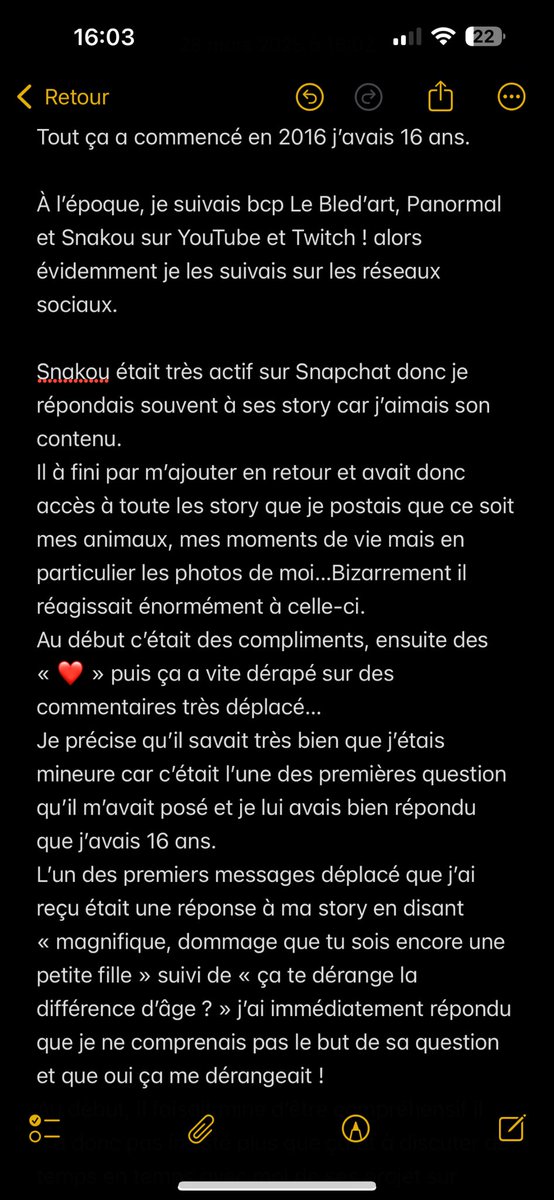 kanekillYou's tweet image. Témoignage anonyme 1