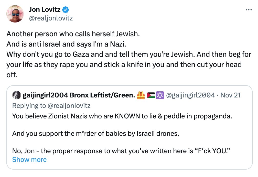 I wonder if <a href="/AlJean/">Al Jean</a> knows this is how Jon Lovitz speaks to Jewish women.