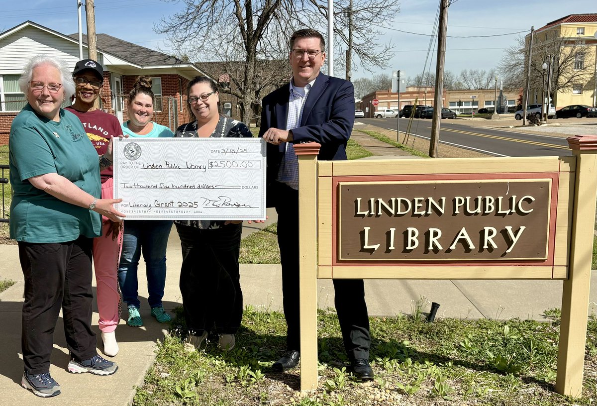 TravisRansom's tweet photo. Linden Public Library Receives Cass County Literacy Grant that will provide support for youth focused activities and programs at the Linden Public Library. This is the third year in a row that the Linden Public Library has received funding through the Cass County Literacy grant. https://t.co/zkchJfvY8B