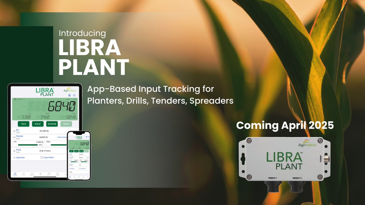 Libra Plant: A New Product From Agrimatics! Available for Pre-Order Now! 

Contact us to learn more or visit: libra-plant.agrimatics.com