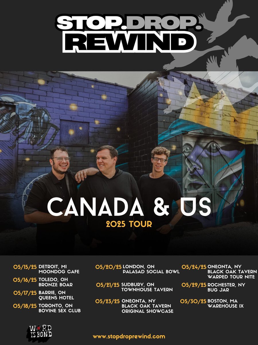 🚨SPRING TOUR ANNOUNCEMENT INCOMING🚨

We can’t wait to go back to Canada, and to play some of our favorite places in the US on the way there &amp; back!