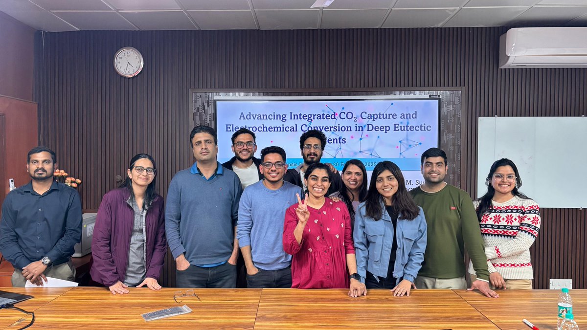Electro-Analyt. and Materials Chemistry, IIT Delhi (@ppi_group) on Twitter photo Recently, one of our group members, <a href="/cini_elias/">cini suresh</a>, presented synopsis of her thesis titled "Advancing Integrated CO2 Capture and Electrochemical Conversion in Deep Eutectic Solvents." Congratulations to Cini—soon to be Dr. Cini😊! Recently, one of our group members, <a href="/cini_elias/">cini suresh</a>, presented synopsis of her thesis titled "Advancing Integrated CO2 Capture and Electrochemical Conversion in Deep Eutectic Solvents." Congratulations to Cini—soon to be Dr. Cini😊!