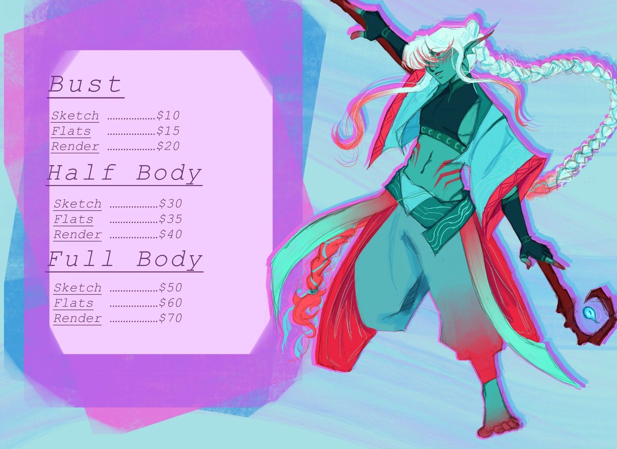 Neptunelogs's tweet image. HELLO HELLO!!! My c0mms are opening up again!!
No character design c0mms or full illustrations !!!!
Want your blorbo drawn in my style SHOOT ME A DM !!!
#openingc0mms #ArtistOnTwitter