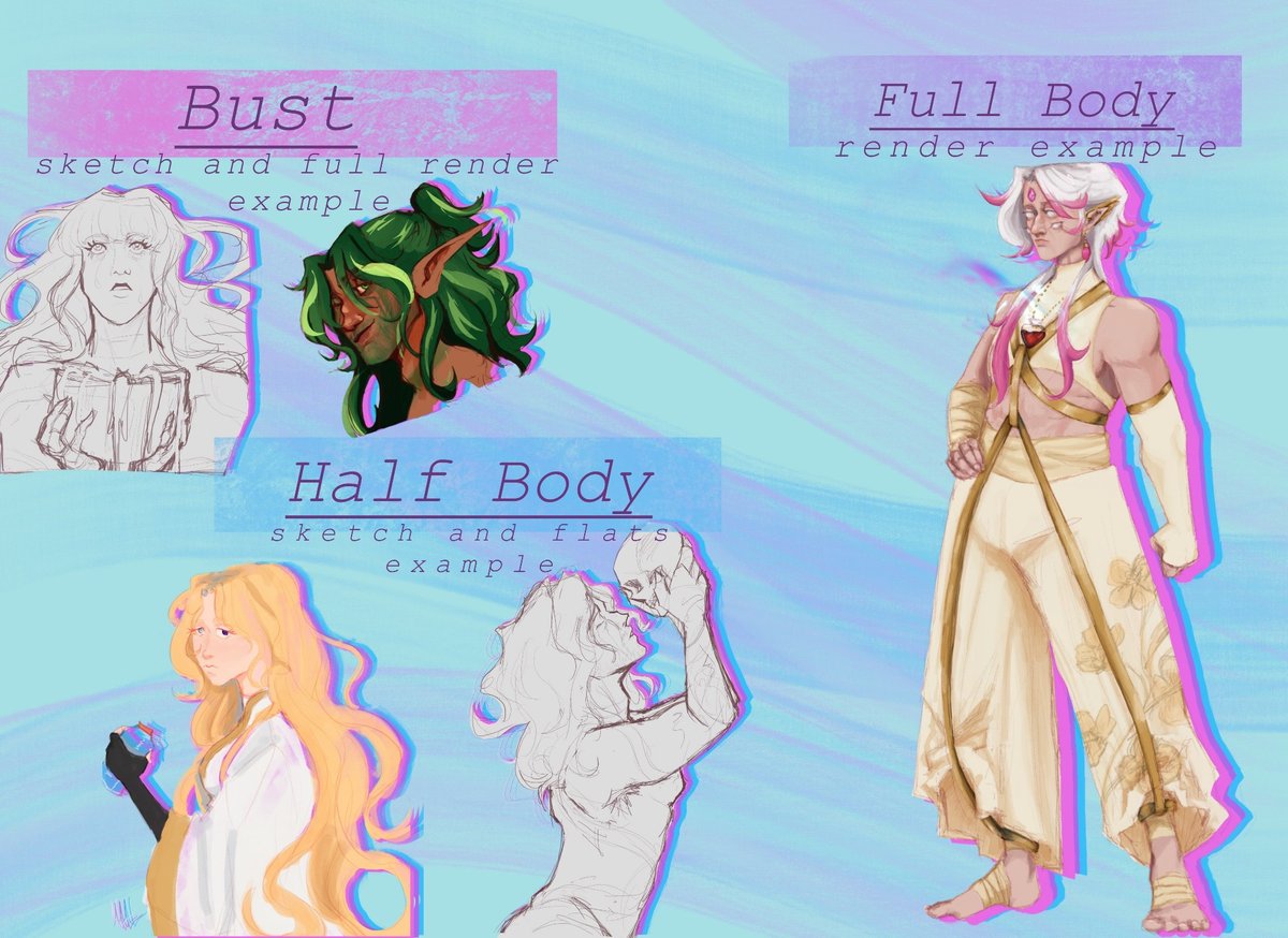 Neptunelogs's tweet image. HELLO HELLO!!! My c0mms are opening up again!!
No character design c0mms or full illustrations !!!!
Want your blorbo drawn in my style SHOOT ME A DM !!!
#openingc0mms #ArtistOnTwitter