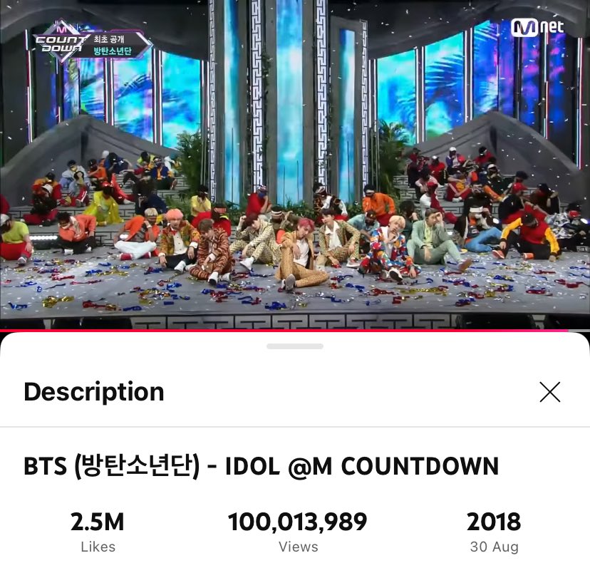 BTS Charts & Awards (@btschartmaster) on Twitter photo .<a href="/BTS_twt/">๋ฐฉํ์๋
๋จ</a> "IDOL" @ M Countdown (BANGTANTV) has surpassed 100 million views on YouTube.
youtu.be/CfZEph5TsVk?siโฆ .<a href="/BTS_twt/">๋ฐฉํ์๋
๋จ</a> "IDOL" @ M Countdown (BANGTANTV) has surpassed 100 million views on YouTube.
youtu.be/CfZEph5TsVk?siโฆ