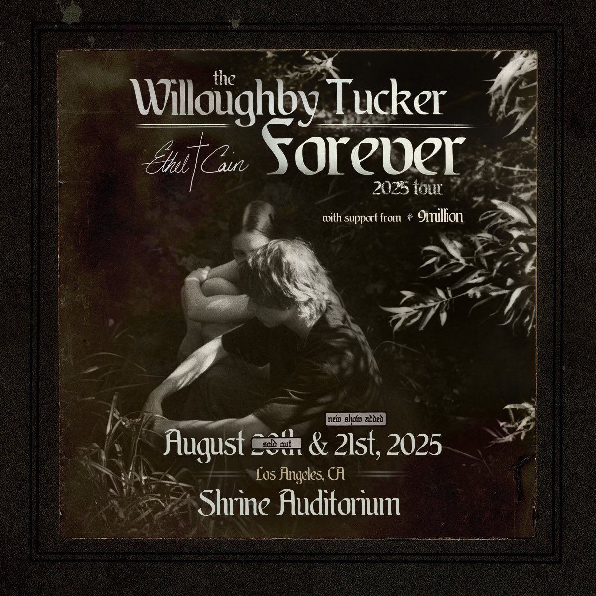 Experience The Willoughby Tucker Forever Tour live HERE on 8.20 &amp; 8.21. Tickets on sale now ♡