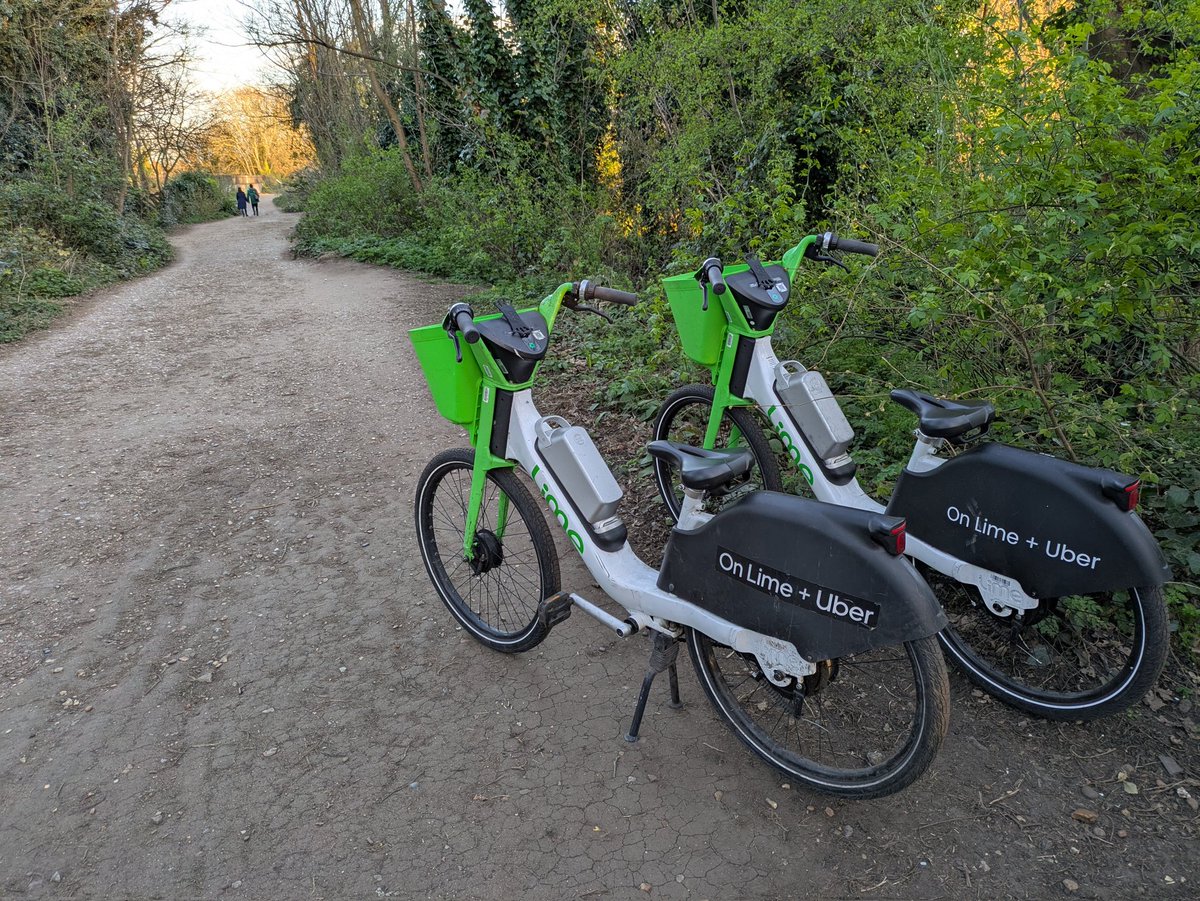 Hey <a href="/limebike/">Lime</a> the Parkland Walk is a nature reserve not a car park. London N4