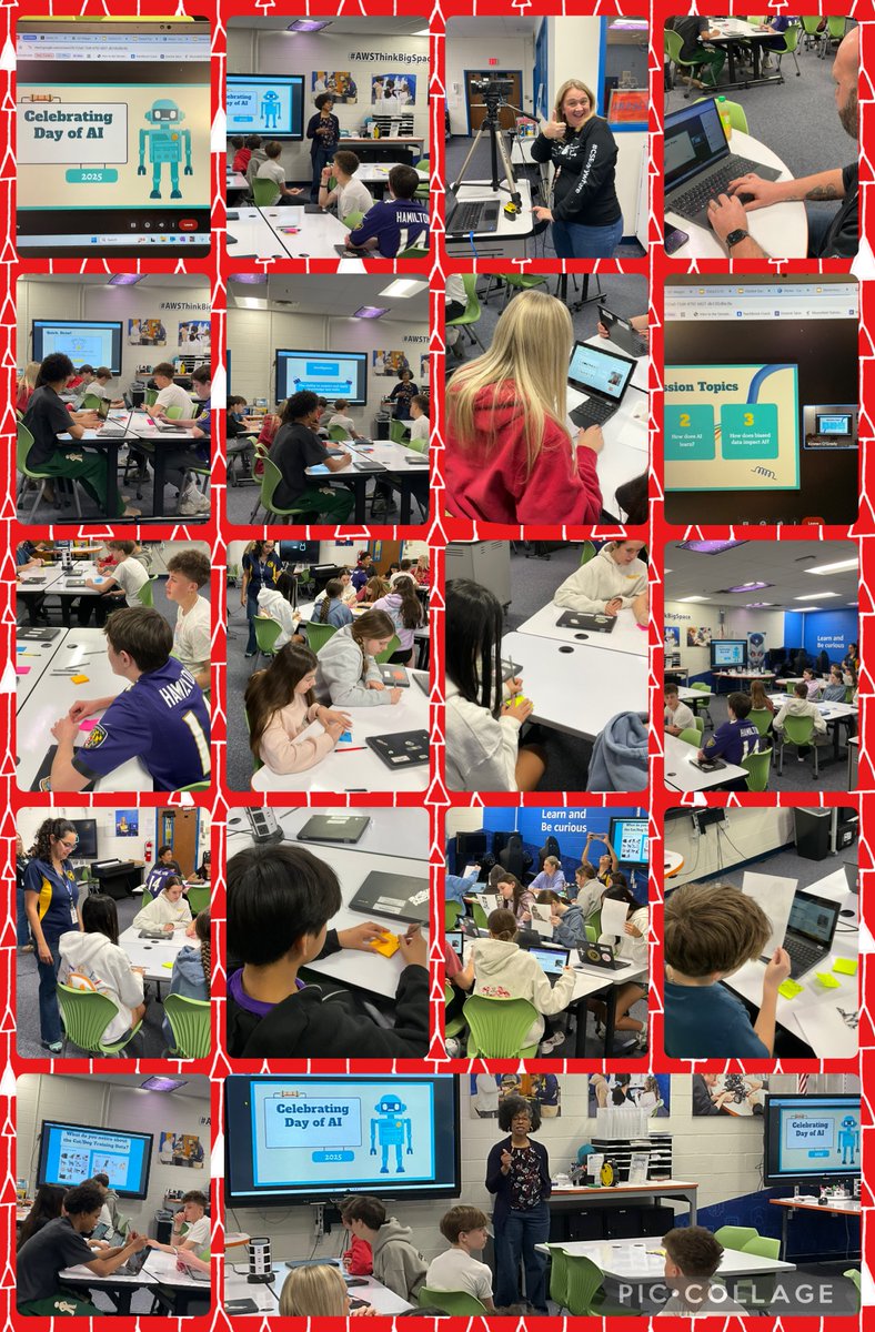 Loudoun County Computer Science Office (@csforlcps) on Twitter photo For the 1st time ever, the <a href="/awscloud/">Amazon Web Services</a> Think Big Space <a href="/JLSMS_Official/">JL Simpson MS</a> hosted a livestream lesson to educate Ss on how data bias impacts AI. 3 different middle schools joined the 45 minute lesson! Special thanks to <a href="/MathFraser/">Angela Fraser</a>, <a href="/AlgorithmChef/">Shawn DeLuca</a> and <a href="/MsKPoland/">Kirsten O'Grady</a> for running the event. For the 1st time ever, the <a href="/awscloud/">Amazon Web Services</a> Think Big Space <a href="/JLSMS_Official/">JL Simpson MS</a> hosted a livestream lesson to educate Ss on how data bias impacts AI. 3 different middle schools joined the 45 minute lesson! Special thanks to <a href="/MathFraser/">Angela Fraser</a>, <a href="/AlgorithmChef/">Shawn DeLuca</a> and <a href="/MsKPoland/">Kirsten O'Grady</a> for running the event.