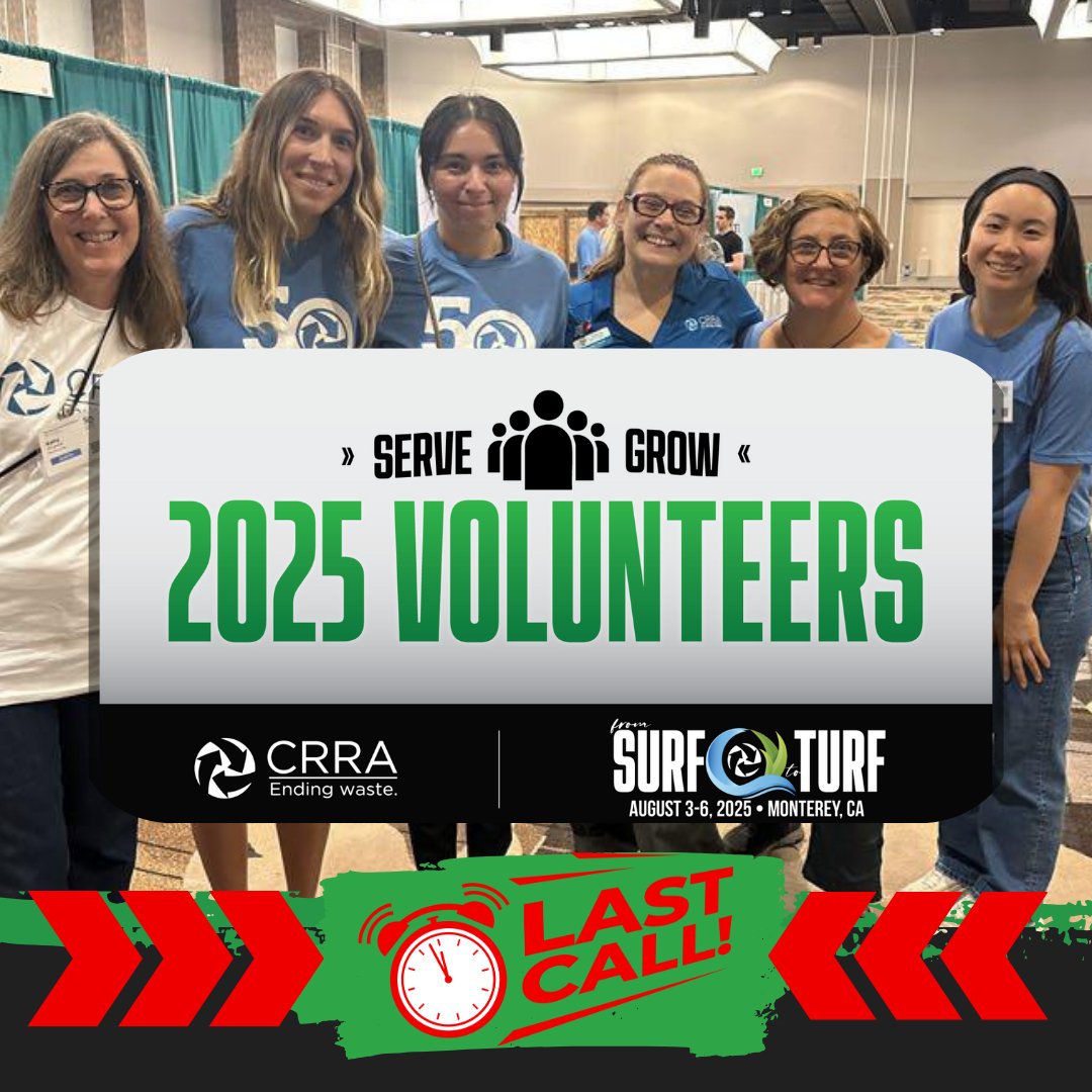 🚨 Final Call to Volunteer! 🚨 Don't miss your chance to be a part of CRRA's 49th Conference &amp; Trade Show! Today is the LAST DAY to submit your application and join the team that makes it all happen. 👉 Apply now at crra.com/news-and-event….
