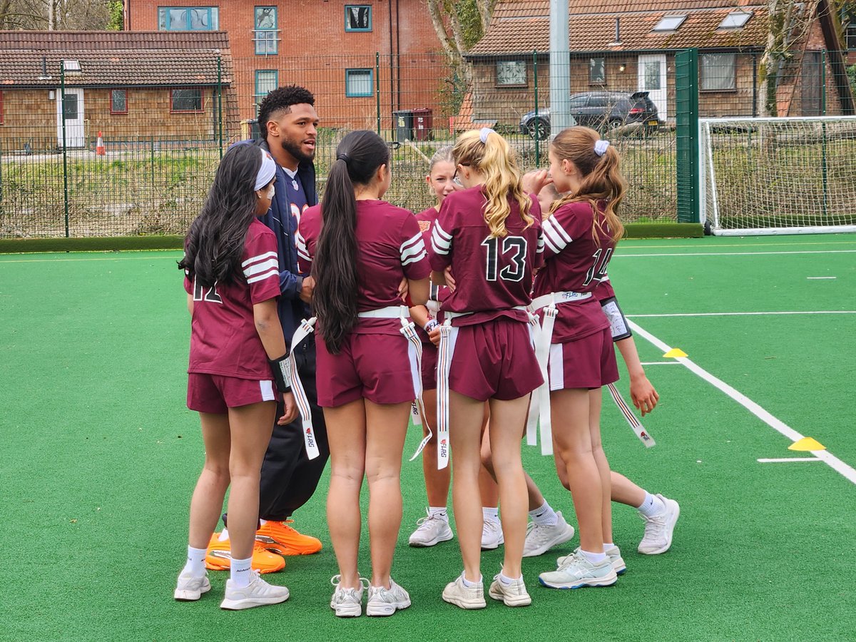 Today our flag football season kicked off with a visit from current <a href="/NFL/">NFL</a> player Roschon Johnson who gave our team some advice and support.

#BoltonSch #BSGD