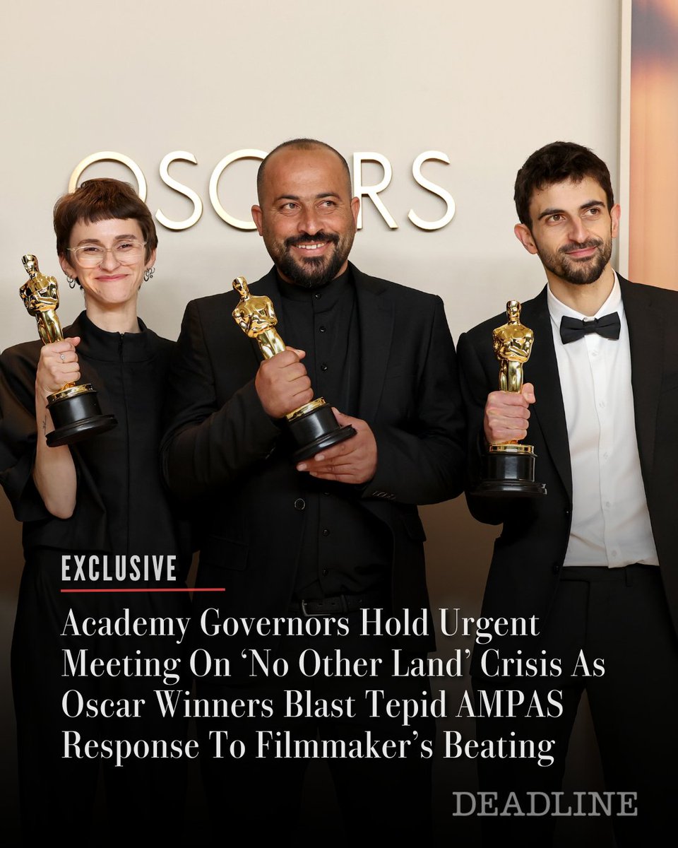 EXCLUSIVE: Deadline has learned the Academy’s board of governors is meeting in extraordinary session this morning to confront a deepening crisis over its response to the beating and detention of Oscar-winning Palestinian filmmaker Hamdan Ballal, one of the directors of ‘No Other