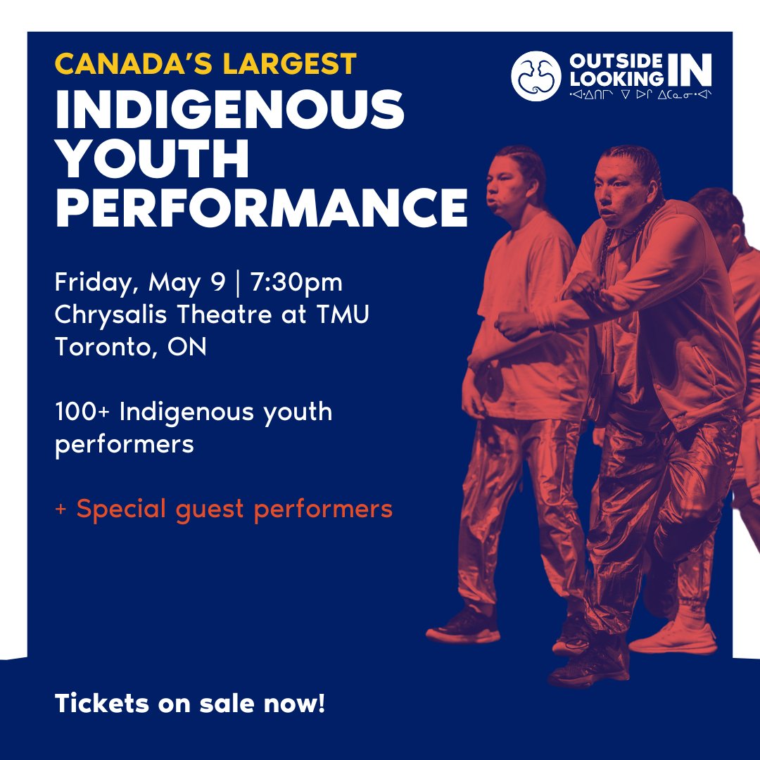 🎟️ Tickets on sale now!

Join us for an unforgettable evening at our 18th Annual Showcase at a brand new venue – the Chrysalis Theatre at TMU! 🎭✨ This is Canada’s largest Indigenous youth performance!

🔗 Follow this link to purchase your tickets: eventbrite.com/e/18th-annual-…
