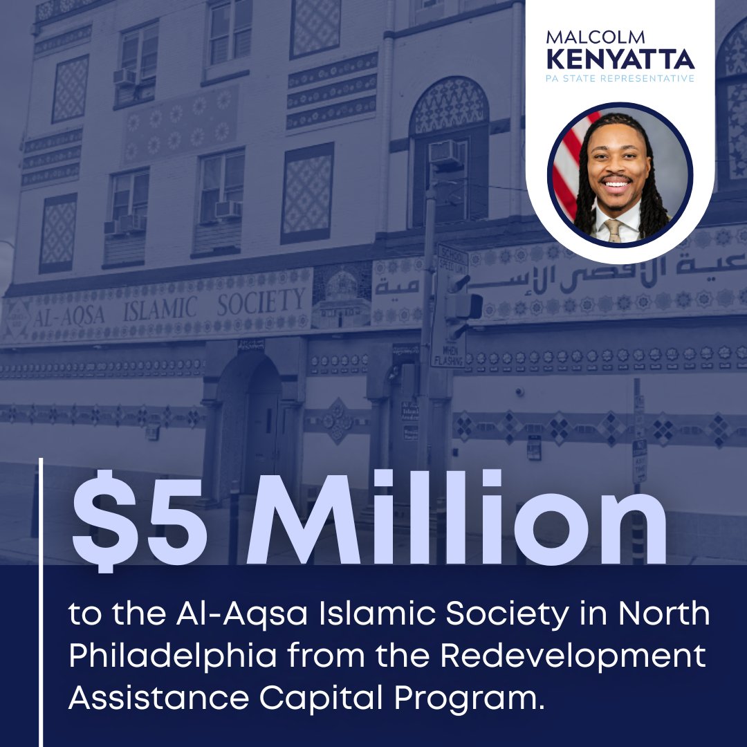 It was an honor working with the Al-Aqsa Islamic Society to get them this historic grant! I can't wait to see what's in store for the community next.

pahouse.com/Kenyatta/InThe…