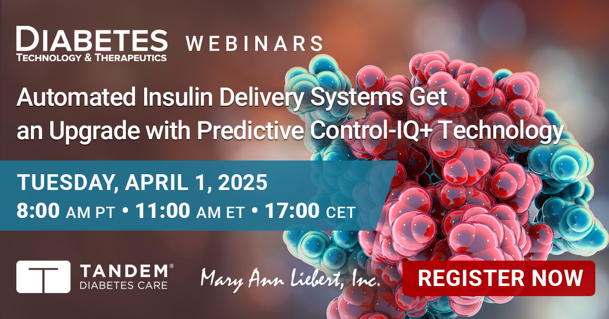 LiebertPub's tweet image. 📅 April 1 | 11am ET
Learn how the new Control-IQ+ AID system helps people with T1D stay in range longer—with less effort.

🎙️ Dr. Gregory Forlenza

🔗 Register: hubs.li/Q03dXW1S0

#DiabetesTech #T1D #ControlIQ #InsulinPump #Type1Diabetes  #DiabetesCare @TandemDiabetes