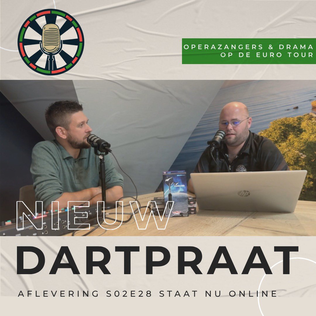 Dartpraat (@dartpraat) on Twitter photo ๐๏ธ ๐๐ฎ๐ฟ๐๐ฝ๐ฟ๐ฎ๐ฎ๐
๐ง Seizoen 2 | Aflevering 28
๐ผ Bijzondere 180
๐ญ Drama met Menzies
๐ณ๐ฑ Spanning in de Superleague
๐ De mooiste wedstrijd van de NDB Ranking werd nooit gespeeld
๐ง ๐บ Dartpraat.nl ๐๏ธ ๐๐ฎ๐ฟ๐๐ฝ๐ฟ๐ฎ๐ฎ๐
๐ง Seizoen 2 | Aflevering 28
๐ผ Bijzondere 180
๐ญ Drama met Menzies
๐ณ๐ฑ Spanning in de Superleague
๐ De mooiste wedstrijd van de NDB Ranking werd nooit gespeeld
๐ง ๐บ Dartpraat.nl