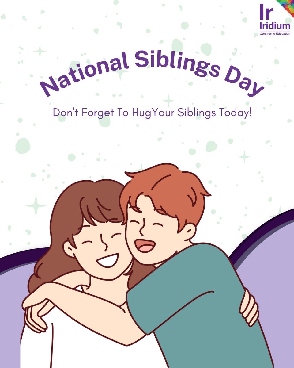 IridiumContEd's tweet image. Siblings: the original care team 💜
Today we honor the built-in besties who helped shape us into who we are—on and off the floor.
#NationalSiblingsDay #HealthcareFamily #CMECommunity #SiblingSupport #IridiumEducation #MedTwitter #GratitudeInMedicine