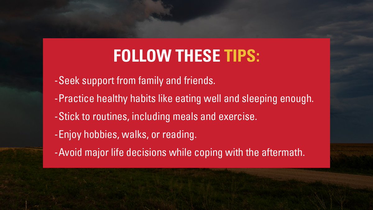 As spring storms approach, be aware of the emotional impact severe weather can have. Feelings of fear or unease are common, especially after past traumatic events. 
Learn more: bit.ly/43wtFZ5