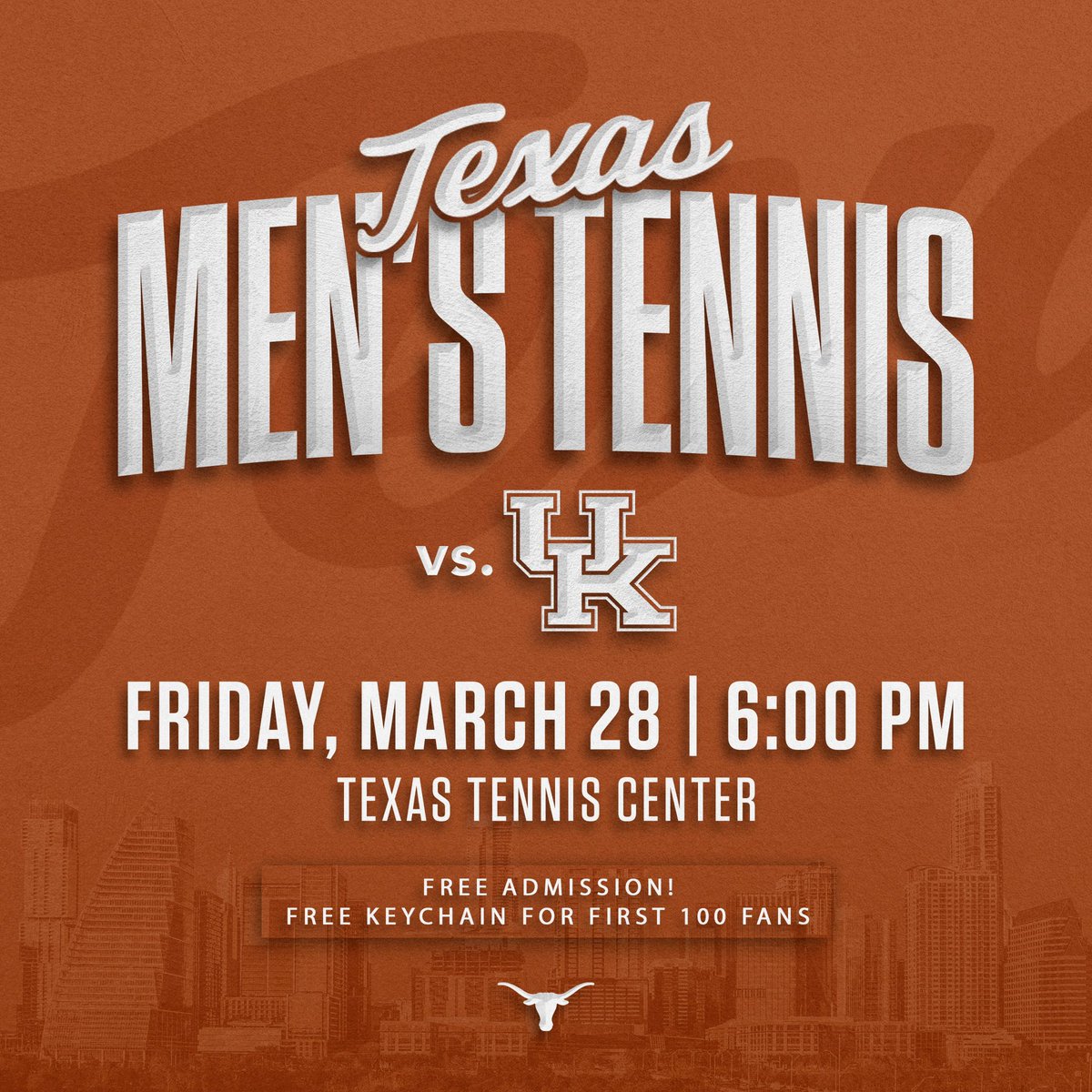 Jay Hartzell (@jchartzell) on Twitter photo Great chance tonight to come out and see <a href="/TexasMTN/">Texas Men's Tennis</a>! Some fantastic tennis and one of two remaining home matches for the season. Hook ‘Em! 🤘🎾🤘 Great chance tonight to come out and see <a href="/TexasMTN/">Texas Men's Tennis</a>! Some fantastic tennis and one of two remaining home matches for the season. Hook ‘Em! 🤘🎾🤘