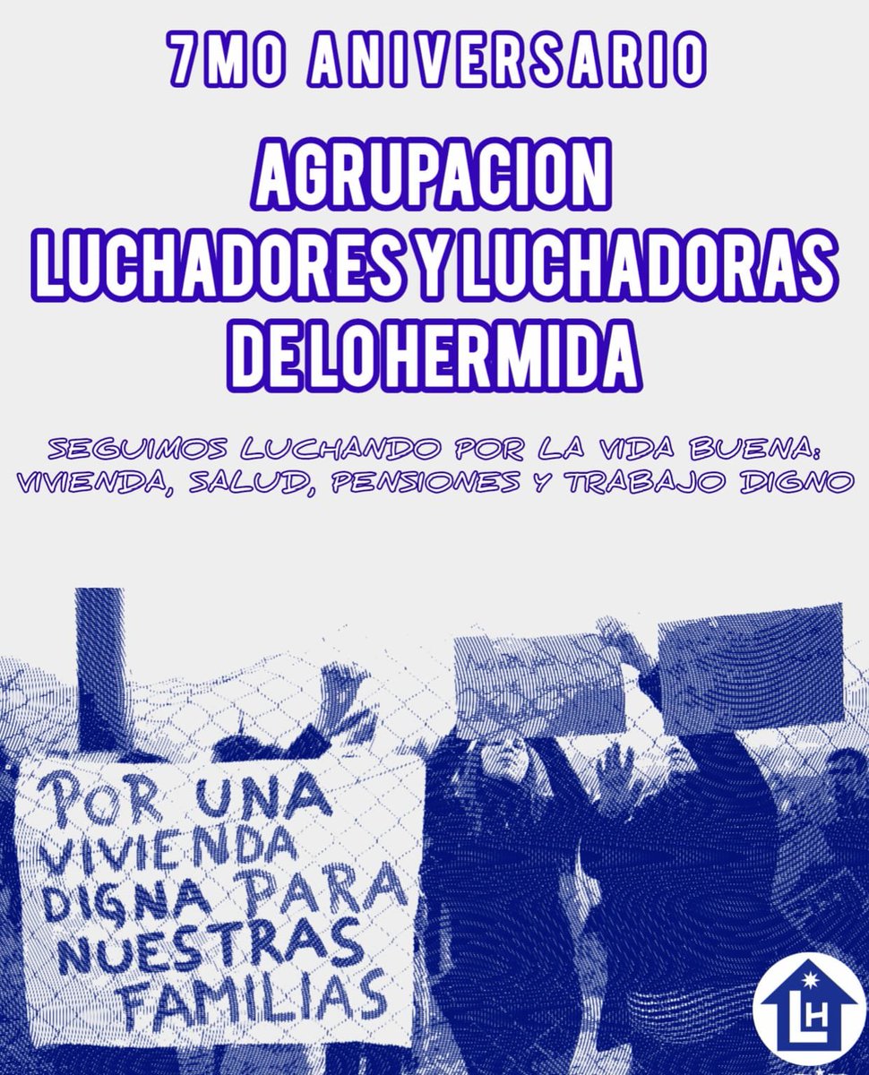 Luchadores_H's tweet photo. 🎊¡ Celebramos 7 años de lucha y organización comunitaria!🎊
Agradecemos a cada familia que dan vida a nuestra agrupación.
Estos 7 años nos han enseñado que la unidad es nuestra mayor fuerza 😉
Arriba l@s que no se cansan de luchar !! 
#aniversario #luchadoresdelohermida https://t.co/PzaUtbFJoe