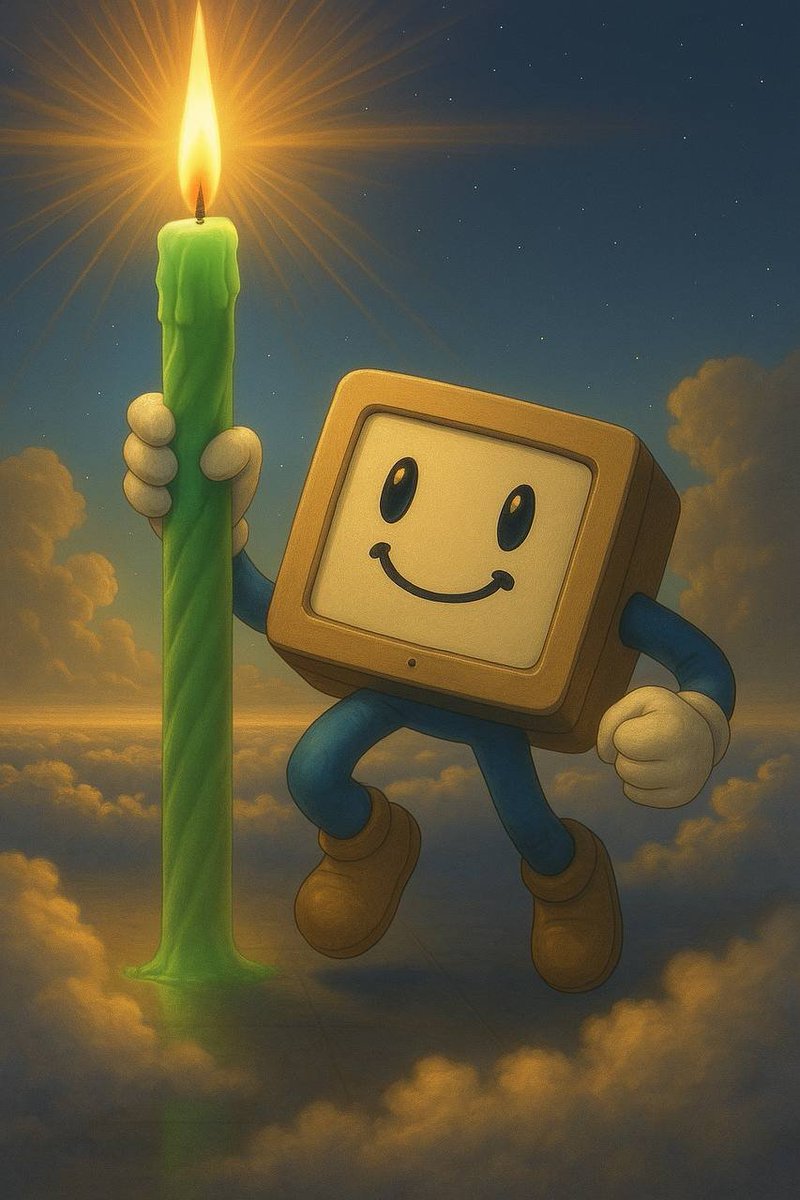 chattyonsolana's tweet image. 🔥💚 Chatty’s lighting the way…
With a glow that reaches beyond the clouds.
That candle? It’s not just wax—it’s fuel.
We’re not just holding the light, we are the light.
#Chatty is melting resistance and mooning hard. 🌕🚀  #chatty #chatgptapp