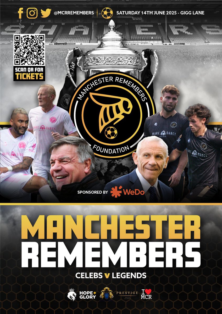 The McrRemembers Foundation™️⚽️🐝 (@mcrremembers) on Twitter photo 🎟️ HERE WE GO 🎟️
Tickets now LIVE 🚨
Tickets on Sale for this years <a href="/McrRemembers/">The McrRemembers Foundation™️⚽️🐝</a> grab them fast!
In memory of everyone affected by the tragic events at the arena in 2017, raising money for important causes.
Thank you <a href="/buryfcofficial/">Bury Football (C)lub</a> <a href="/BuryCouncil/">Bury Council</a>
buryfc.ticketco.events/uk/en/e/manche… 🎟️ HERE WE GO 🎟️
Tickets now LIVE 🚨
Tickets on Sale for this years <a href="/McrRemembers/">The McrRemembers Foundation™️⚽️🐝</a> grab them fast!
In memory of everyone affected by the tragic events at the arena in 2017, raising money for important causes.
Thank you <a href="/buryfcofficial/">Bury Football (C)lub</a> <a href="/BuryCouncil/">Bury Council</a>
buryfc.ticketco.events/uk/en/e/manche…