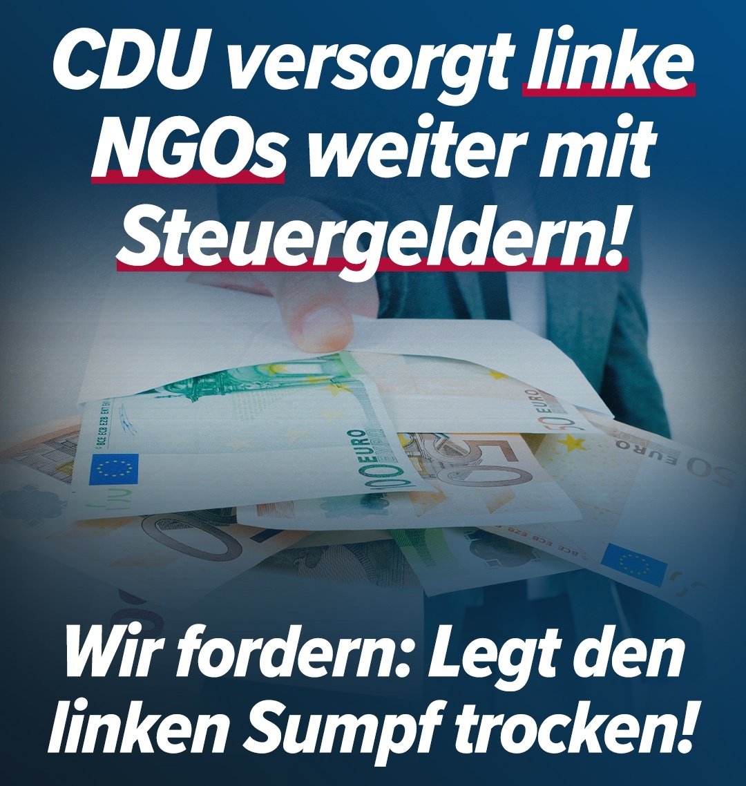 Was ist eigentlich aus den 551 Fragen zu den #NGOs geworden? Hier ist Friedrich #Merz und die #CDU nicht nur eingeknickt, sondern die Union versorgt jetzt sogar die linken NGOs mit deutschen Steuergeldern. 🤥 #Koalitionsverhandlungen #DeshalbAfD
