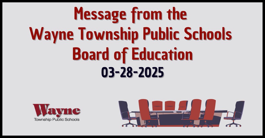 Message from the Wayne Township Public Schools Board of Education:
WAYNE BOARD OF EDUCATION – FACT SHEET: SCHOOL RESOURCE OFFICERS (SROs)
This fact sheet is being issued to dispel the misinformation and false statements. Read the full letter: trst.in/1ozSvT