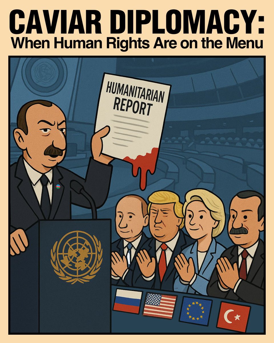 ZartonkMedia's tweet image. CAVIAR DIPLOMACY: When Human Rights are on the Menu

#ArtsakhGenocide #StopAliyev #ArmenianGenocide #ArtsakhisArmenian