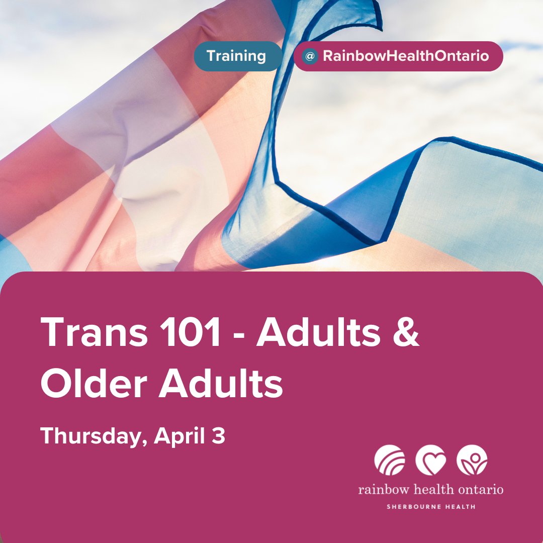 In honour of Trans Day of Visibility, we are hosting a new Trans 101 - Adults &amp; Older Adults session on April 3 (10 a.m. - 1 p.m. EST). Open to all health care and social service providers.

For details and registration, visit: loom.ly/8fOLiZI