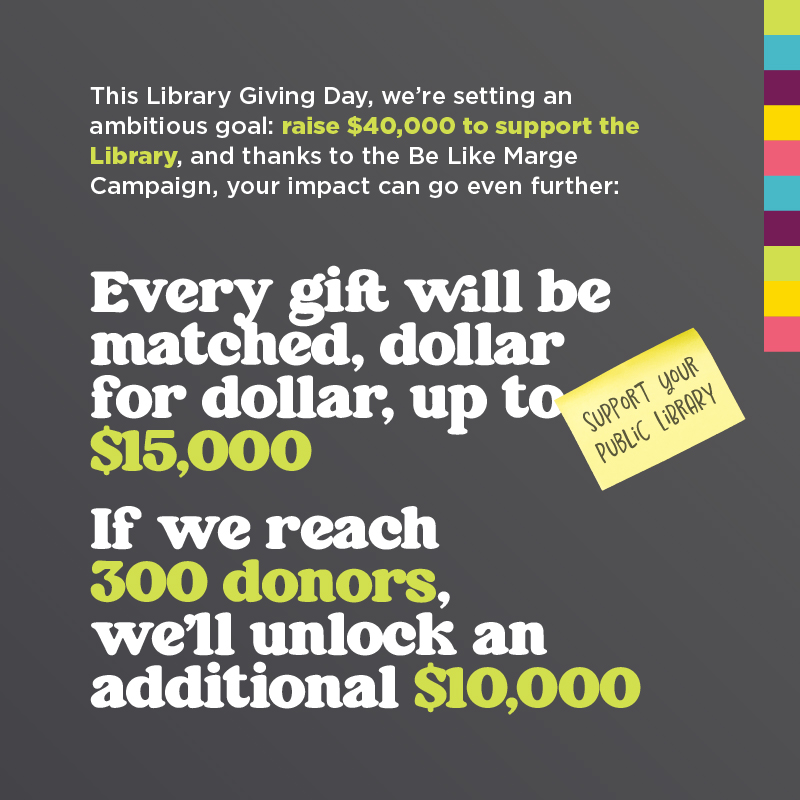 CMLibFoundation's tweet image. Library Giving Day is almost here and no, this isn’t an April Fool’s prank.

Mark your calendar. Make a gift. Help the Library keep doing what it does best: changing lives. Free books forever!

foundation.cmlibrary.org/donate-nxt/