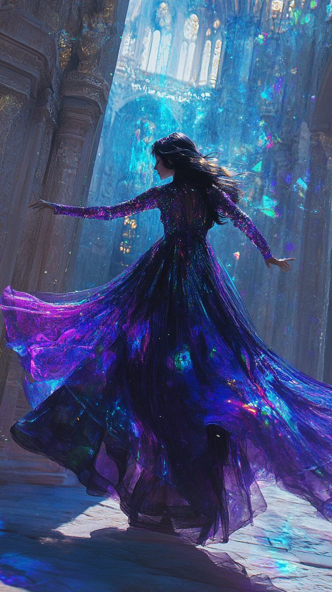 &gt;Echoes of the Firmament&lt;

Amid ancient arches and celestial light, her dress reflects the secrets of the universe. Each turn is a dance of constellations, a symphony of stars trapped in the veil of time

Good evening, Masters! 🌟
#aiart #aiartcommunity #aiartawareness