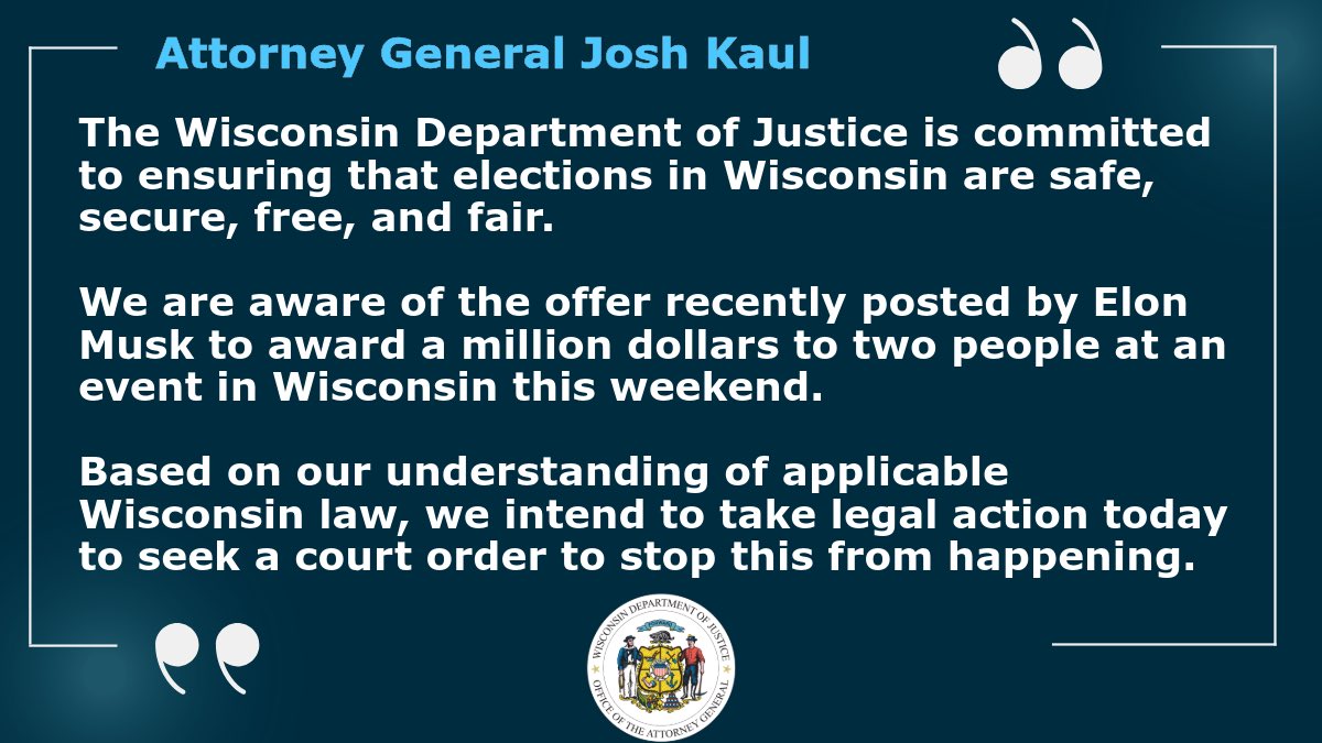 Attorney General Josh Kaul (@wisdoj) on Twitter photo 
