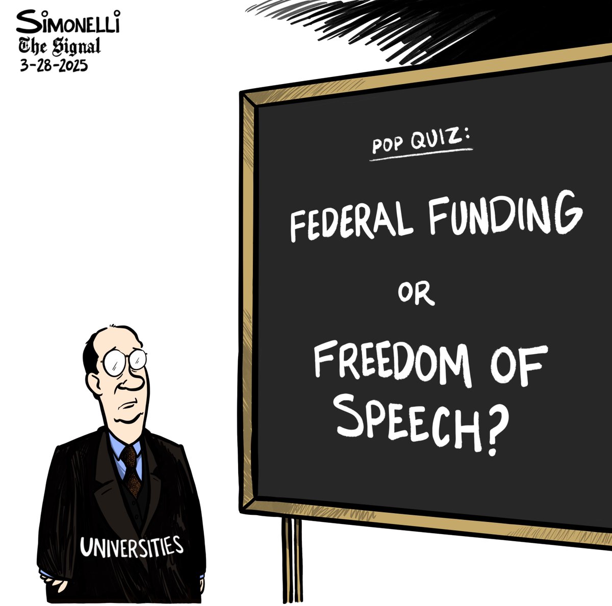 My latest cartoon for <a href="/tcnjsignal/">The Signal</a> (3/28/2025)