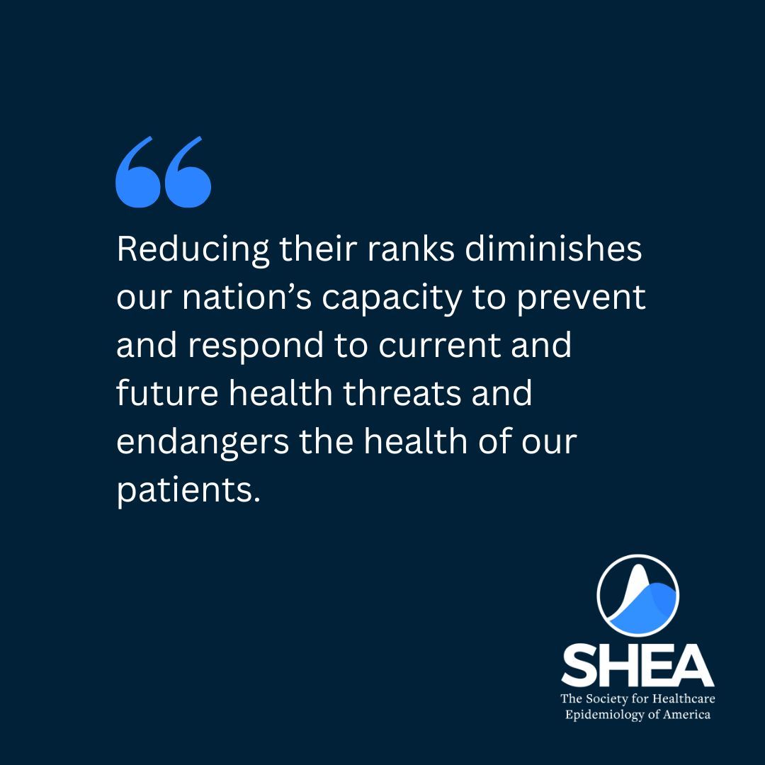 SHEA is deeply concerned about workforce and funding cuts at HHS that threaten public health infrastructure and patient safety. We urge HHS to reconsider.
🔗 shea-online.org/reduction-in-f…